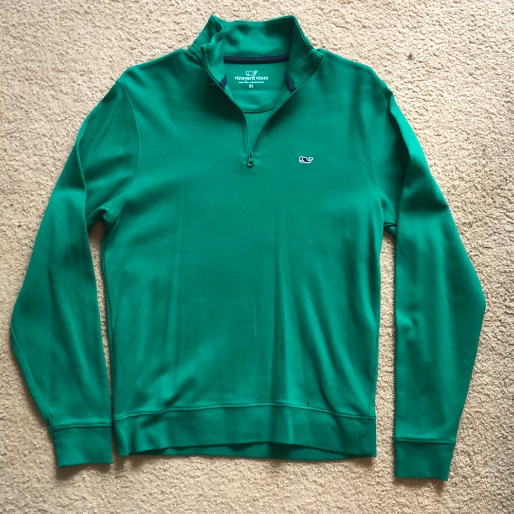 Green mens Xs Quarter zip pull over